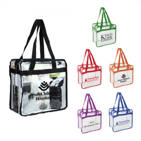 Clear Vinly NFL Stadium Compliant Zippered Tote